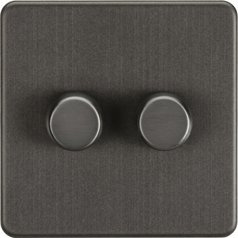 Knightsbridge MLA SF2192SB 2G 2-way 10-200W (5-150W LED) Intelligent dimmer - Smoked Bronze