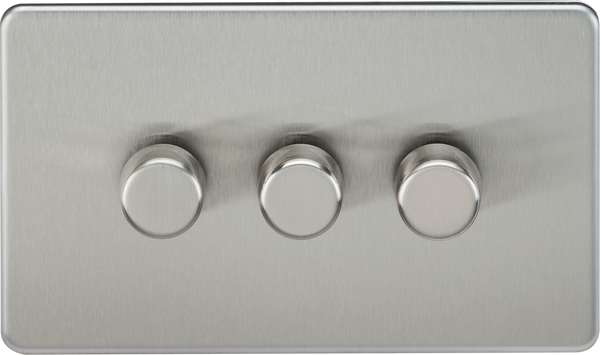 Knightsbridge MLA SF2193BC 3G 2-way 10-200W (5-150W LED) Intelligent dimmer - Brushed Chrome