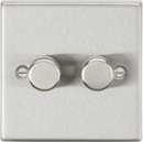 Knightsbridge MLA CS2192BC 2G 2-way 10-200W (5-150W LED) Intelligent dimmer - Brushed Chrome