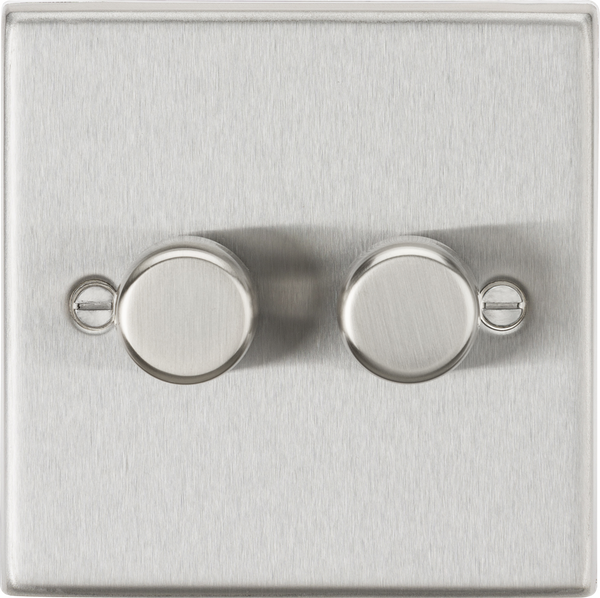 Knightsbridge MLA CS2192BC 2G 2-way 10-200W (5-150W LED) Intelligent dimmer - Brushed Chrome