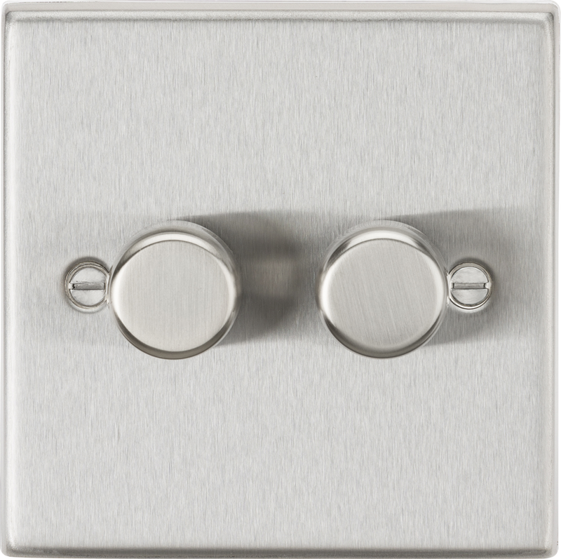 Knightsbridge MLA CS2192BC 2G 2-way 10-200W (5-150W LED) Intelligent dimmer - Brushed Chrome