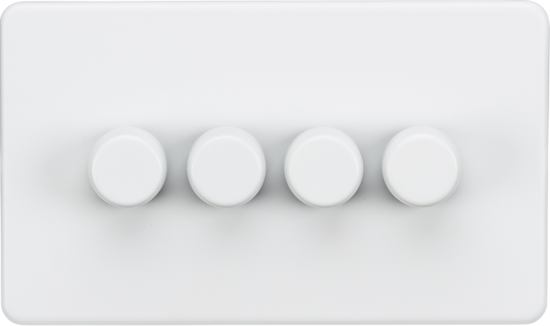 Knightsbridge MLA Screwless SF2194MW 4G 2-way 10-200W (5-150W LED) Intelligent dimmer - Matt White