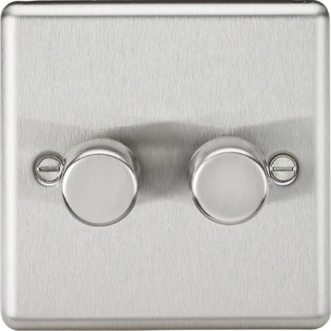 Knightsbridge MLA CL2192BC 2G 2-way 10-200W (5-150W LED) Intelligent dimmer - Brushed Chrome