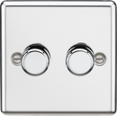 Knightsbridge MLA CL2192PC 2G 2-way 10-200W (5-150W LED) Intelligent dimmer - Polished Chrome