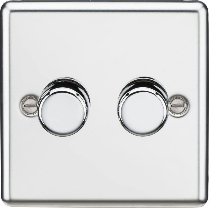 Knightsbridge MLA CL2192PC 2G 2-way 10-200W (5-150W LED) Intelligent dimmer - Polished Chrome