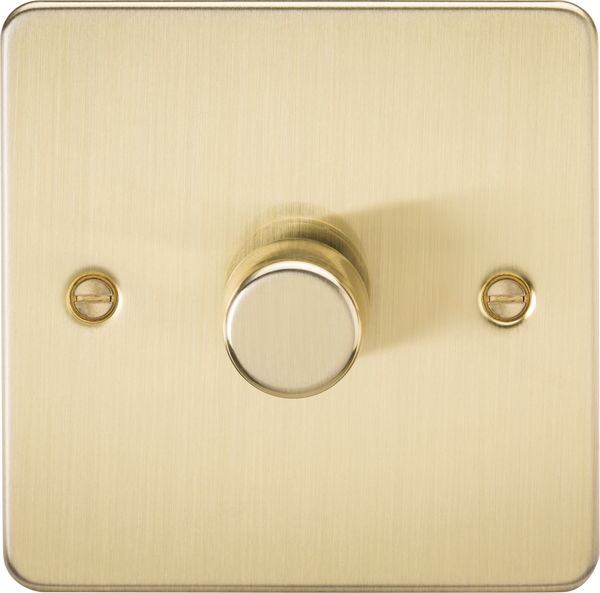 Knightsbridge MLA FP2191BB 1G 2-way 10-200W (5-150W LED) Intelligent dimmer - Brushed Brass