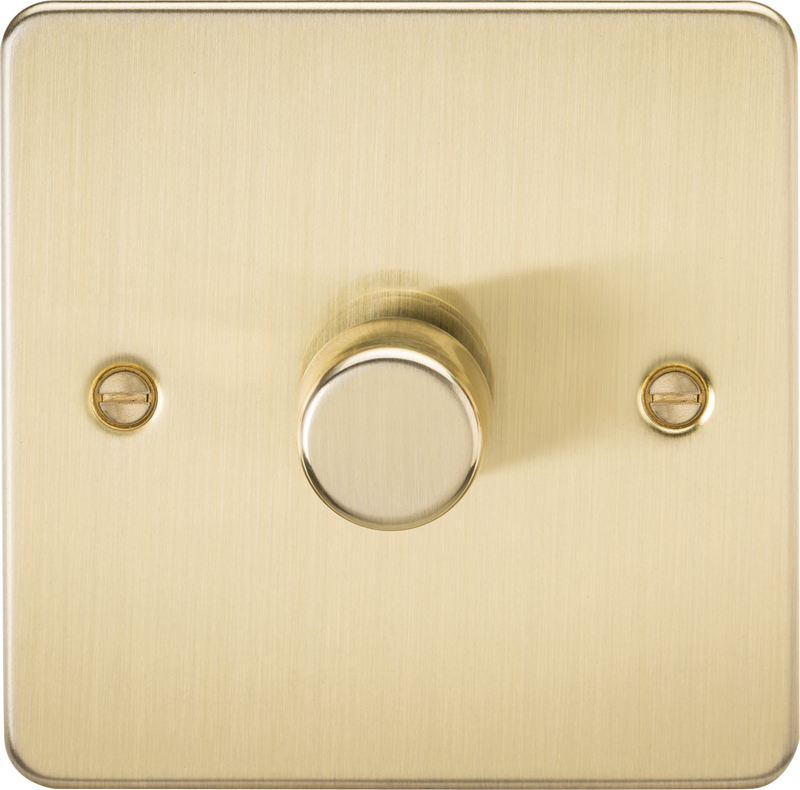 Knightsbridge MLA FP2191BB 1G 2-way 10-200W (5-150W LED) Intelligent dimmer - Brushed Brass