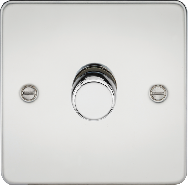 Knightsbridge MLA FP2191PC 1G 2-way 10-200W (5-150W LED) Intelligent dimmer - Polished Chrome