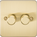 Knightsbridge MLA FP2192BB 2G 2-way 10-200W (5-150W LED) Intelligent dimmer - Brushed Brass