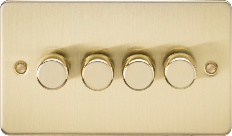 Knightsbridge MLA FP2194BB 4G 2-way 10-200W (5-150W LED) Intelligent dimmer - Brushed Brass