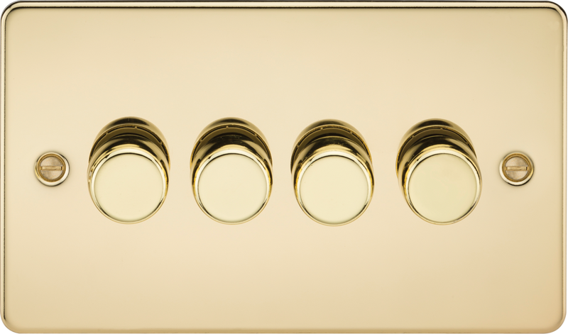 Knightsbridge MLA FP2194PB 4G 2-way 10-200W (5-150W LED) Intelligent dimmer - Polished Brass