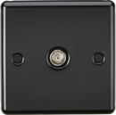 Knightsbridge MLA CL010MB TV Outlet (non-isolated) - Rounded Edge Matt Black