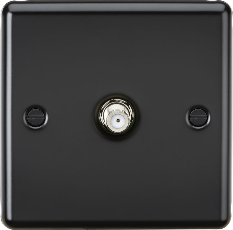 Knightsbridge MLA CL015MB SAT TV Outlet - Matt Black