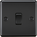 Knightsbridge MLA CL12MBB 10AX 1G Intermediate Switch - Rounded Edge Matt Black