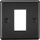 Knightsbridge MLA CL1GMB 1G Modular Faceplate - Rounded Edge Matt Black