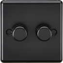 Knightsbridge MLA CL2192MBB 2G 2 way 10-200W (5-150W LED) Intelligent Dimmer - Matt Black