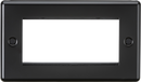 Knightsbridge MLA CL4GMB 4G Modular Faceplate - Rounded Edge Matt Black