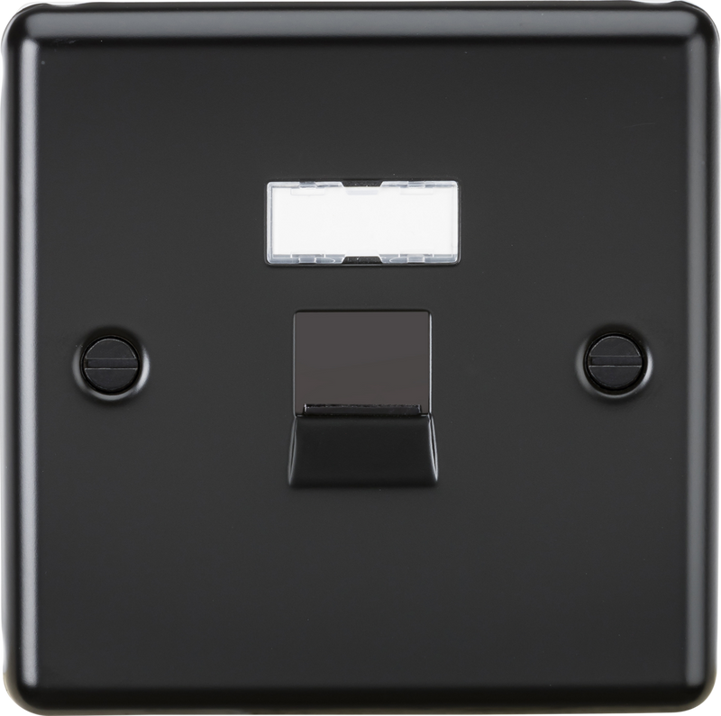 Knightsbridge MLA CL45MB RJ45 Network Outlet - Matt Black