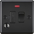 Knightsbridge MLA CL63FMBB 13A Switched Fused Spur Unit with Neon & Flex Outlet - Matt Black