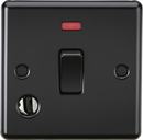 Knightsbridge MLA CL834FMBB 20A 1G DP Switch with Neon & Flex Outlet - Matt Black