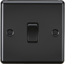 Knightsbridge MLA CL834MBB 20A 1G DP Switch - Rounded Edge Matt Black