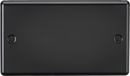 Knightsbridge MLA CL86MB 2G Blanking Plate - Rounded Edge Matt Black