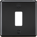 Knightsbridge MLA GDCL1MB 1G Grid Faceplate - Rounded Edge Matt Black