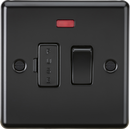 Knightsbridge MLA CL63NMBB 13A Switched Fused Spur Unit with Neon - Rounded Edge Matt Black