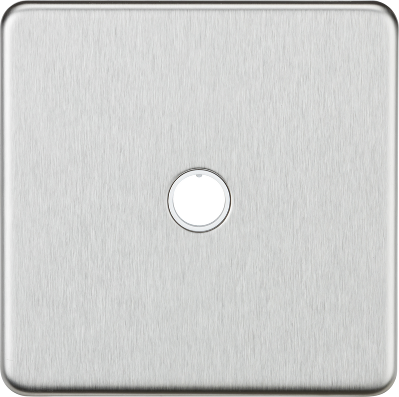 Knightsbridge MLA Screwless SF8342BC 20A Flex Outlet Plate - Brushed Chrome