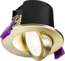Knightsbridge MLA SPKEVTB SpektroLED Evo Tilt - Fire Rated IP65 Downlight with 2 x Wattage and 4 x CCT - Brushed Brass