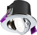 Knightsbridge MLA SPKEVTPC SpektroLED Evo Tilt - Fire Rated IP65 Downlight with 2 x Wattage and 4 x CCT - Polished Chrome