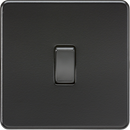 Knightsbridge MLA Screwless SF1000DPMBB 10AX 1G DP Switch - Matt Black