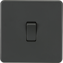 Knightsbridge MLA Screwless SF1000DPAT 10AX 1G DP Switch - Anthracite