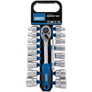 Mixed 16375 Metric Socket and Ratchet Set, 1/2" Sq. Dr.