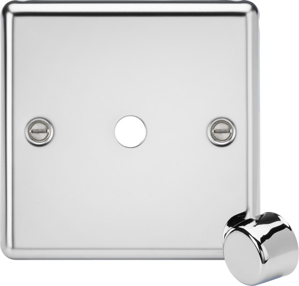 Knightsbridge MLA CL1DIMPC 1G Dimmer Plate with Matching Metal Dimmer Cap - Polished Chrome