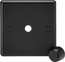 Knightsbridge MLA CL1DIMMBB 1G Dimmer Plate with Matching Metal Dimmer Cap - Matt Black
