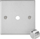 Knightsbridge MLA CS1DIMBC 1G Dimmer Plate with Matching Metal Dimmer Cap - Brushed Chrome