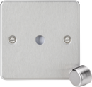 Knightsbridge MLA FP1DIMBC 1G Dimmer Plate with Matching Metal Dimmer Cap - Brushed Chrome