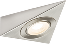 Knightsbridge MLA TRIBCTBC 230V 2W LED Triangular Under Cabinet Light with Adjustable CCT - Brushed Chrome