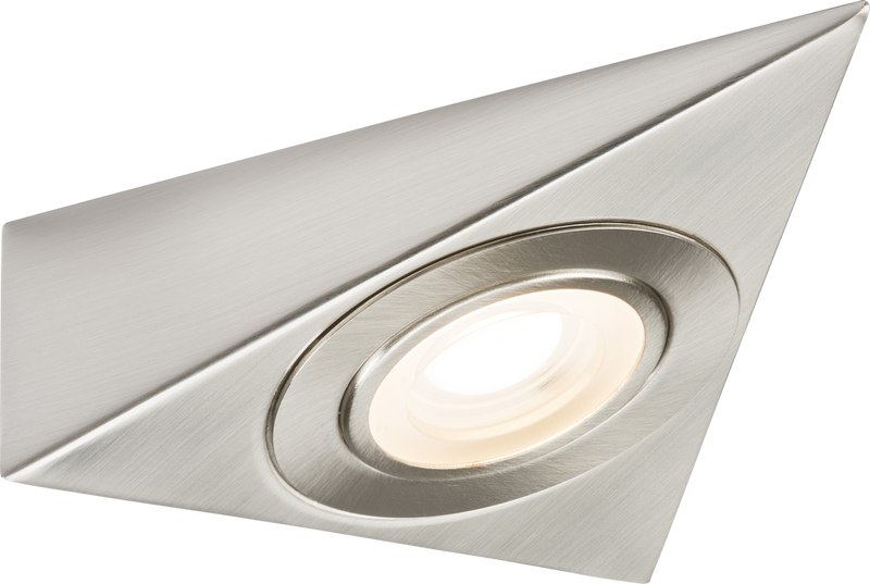 Knightsbridge MLA TRIBCTBC 230V 2W LED Triangular Under Cabinet Light with Adjustable CCT - Brushed Chrome