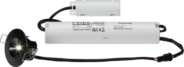 Knightsbridge MLA  EMPOWER4BK 230V IP20 3.5W LED Emergency Downlight 5500K (maintained/non-maintained use) Black