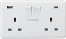 Knightsbridge MLA  CU9931D 13A 2G DP Switched Socket with Dual USB A+C [5V DC 3.1A shared] Max. 15.5W