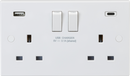 Knightsbridge MLA  SN9931D 13A 2G DP Switched Socket with Dual USB A+C [5V DC 3.1A shared] Max. 15.5W