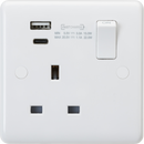 Knightsbridge MLA  CU9919D 13A 1G DP Switched Socket with Dual USB A+C (20V DC 1.1A) Max. 22W