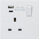 Knightsbridge MLA  SN9919D 13A 1G DP Switched Socket with Dual USB A+C (20V DC 1.1A) Max. 22W