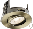Knightsbridge MLA  FRNTAB FireNova IP20 Tilt GU10 Fire-rated Open-back Downlight - Antique Brass