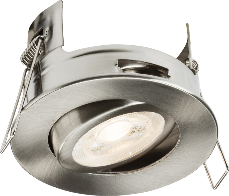Knightsbridge MLA FRNTBC FireNova IP20 Tilt GU10 Fire-rated Open-back Downlight - Brushed Chrome