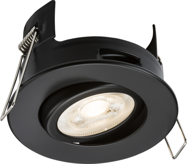 Knightsbridge MLA  FRNTMB FireNova IP20 Tilt GU10 Fire-rated Open-back Downlight - Matt Black