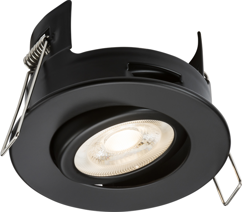 Knightsbridge MLA  FRNTMB FireNova IP20 Tilt GU10 Fire-rated Open-back Downlight - Matt Black