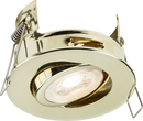 Knightsbridge MLA FRNTPB FireNova IP20 Tilt GU10 Fire-rated Open-back Downlight - Polished Brass